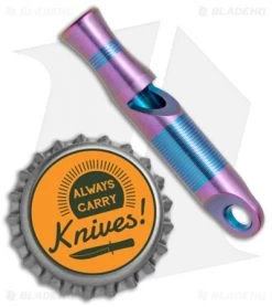 WE Knife Co. 120dB Titanium Whistle Purple/Blue A-05A -Outdoor Practical Tool Shop WE Knife Co Ti Whistle Purple A 05A BHQ 78737 jr bottlecap