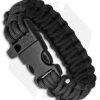 Combat Ready Survival Bracelet Black Paracord W/ Plastic Clasp -Outdoor Practical Tool Shop combat ready survival bracelet black paracord plastic clasp BP 30153 jr
