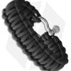 Combat Ready Survival Bracelet Large 9" Black Paracord W/ Metal Buckle -Outdoor Practical Tool Shop combat ready survivalbracelet large 9in black paracord metal buckle BP 30151 jr