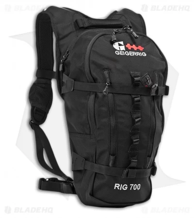 Geigerrig RIG 700 Black Ballistic Hydration Pack W/ 70 Oz. Bladder 3 Geigerrig RIG 700 Black Ballistic Hydration Pack W/ 70 Oz. Bladder