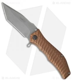 HTM Darrel Ralph Gun Hammer Tanto Spring Assisted Knife Copper (3.5" Gray)