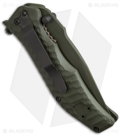 HTM Darrel Ralph Gun Hammer Bowie Spring Assisted Knife OD Green (3.5" OD Green) 5 HTM Darrel Ralph Gun Hammer Bowie Spring Assisted Knife OD Green (3.5" OD Green) - Image 3