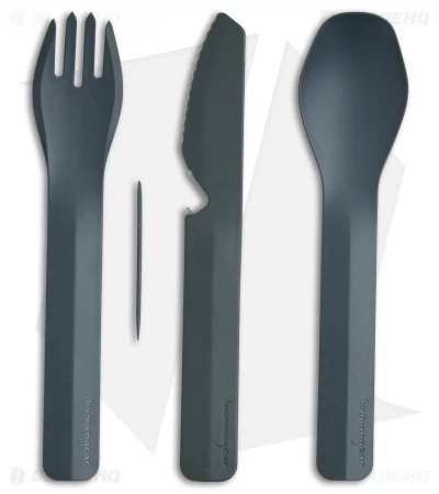 Human Gear GoBites Trio 3 Piece Camp Utensil Set (Gray) HUM0420 3 Human Gear GoBites Trio 3 Piece Camp Utensil Set (Gray) HUM0420