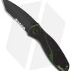 Kershaw Blur Tanto Assisted Opening Knife Green (3.375" Black Serr) 1670BGTST -Outdoor Practical Tool Shop kershaw 1670bgtst blur tanto blk grn smoke serrated