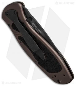 Kershaw Blur Tanto Assisted Opening Knife Brown (Tiger Stripe Serr) 1670BRNTTSST -Outdoor Practical Tool Shop kershaw blur ser 1670brnttsst side cm