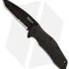 Kershaw Kuro Tanto Assisted Opening Knife (3.125" Black Serr) 1835TBLKST -Outdoor Practical Tool Shop kershaw kuro 1835tblkst