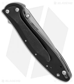 Kershaw Leek Assisted Opening Knife Black (3" Bead Blast Serr) 1660C27ST -Outdoor Practical Tool Shop kershaw leek black bb KS1660C27ST BHQ 49610 er side