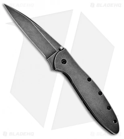 Kershaw Leek Assisted Opening Knife (3" BlackWash) 1660BLKW 3 Kershaw Leek Assisted Opening Knife (3" BlackWash) 1660BLKW