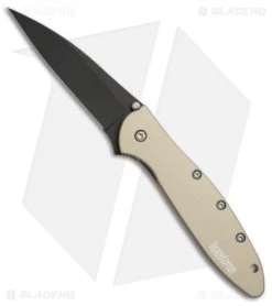 Kershaw Leek Assisted Opening Knife Desert Sand (3" Black) 1660DSBLK