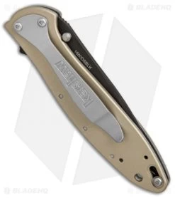 Kershaw Leek Assisted Opening Knife Desert Sand (3" Black) 1660DSBLK -Outdoor Practical Tool Shop kershaw leek desert sand KS1660DSBLK BHQ 49608 er side