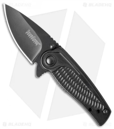 Kershaw Spoke Assisted Opening Flipper Knife (2" Black) 1313BLK 3 Kershaw Spoke Assisted Opening Flipper Knife (2" Black) 1313BLK