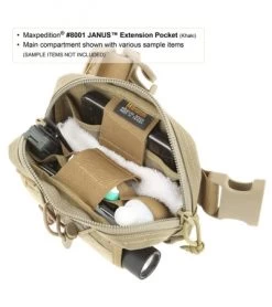 Maxpedition Janus Extension Pocket Black Pouch 8001B -Outdoor Practical Tool Shop maxpedition 8001k janus extension detail
