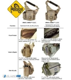 Maxpedition OD Green Jumbo E.D.C. Versipack Shoulder Sling Pack Bag 9845G -Outdoor Practical Tool Shop maxpedition comparison 9845 9846