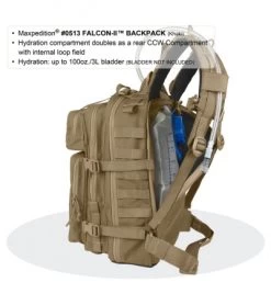 Maxpedition Falcon II Khaki Assault Backpack Hydration 0513K -Outdoor Practical Tool Shop maxpedition falcon ii od green khaki khaki foliage 5 2
