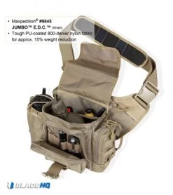 Maxpedition OD Green Jumbo E.D.C. Versipack Shoulder Sling Pack Bag 9845G -Outdoor Practical Tool Shop maxpedition jumbo edc 9845k khaki detail