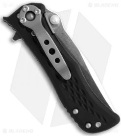 Ontario Small Spring Assisted Knife (2.5" Satin Serr) OAOSS -Outdoor Practical Tool Shop ontarion oaoss small assits opener serr satin black BHQ 1817 jr side