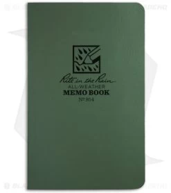 Rite In The Rain Field Flex Pocket Memo 3.5" X 5" Notebook (Green) #954