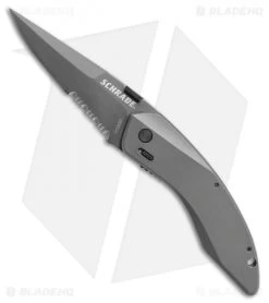 Schrade Landshark Spring Assisted Knife Gray Aluminum (3" Gray) SCHA9SCP