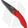 Schrade Landshark Spring Assisted Knife Red Aluminum (3" Black) SCHA9R -Outdoor Practical Tool Shop schrade landshark sa red alum black GX 31175 jr