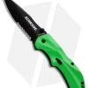 Schrade Small Clip Point Spring Assist Knife Green (2.5" Black Serr) SCHA7SMGRS -Outdoor Practical Tool Shop schrade scga7smgrs