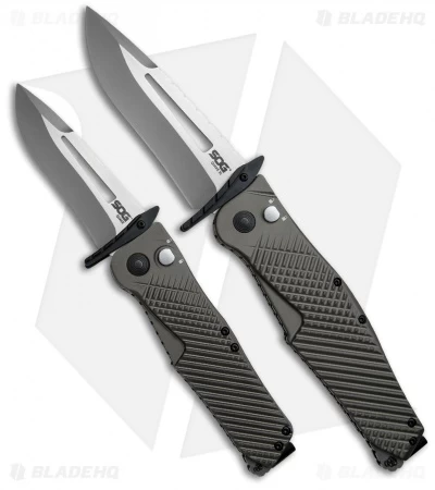 SOG Quake XL Spring Assisted Knife FDE Aluminum (4.5" Two-Tone) IM1101-BX 6 SOG Quake XL Spring Assisted Knife FDE Aluminum (4.5" Two-Tone) IM1101-BX - Image 4