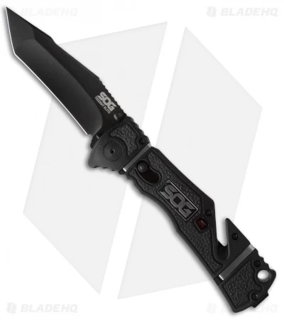 SOG Trident Elite Tanto Spring Assisted Knife (3.7" Black) TF104 3 SOG Trident Elite Tanto Spring Assisted Knife (3.7" Black) TF104