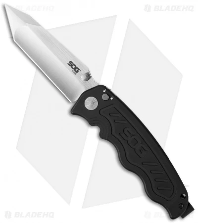 SOG Zoom Tanto Spring Assisted Knife (3.625" Satin) ZM1013 3 SOG Zoom Tanto Spring Assisted Knife (3.625" Satin) ZM1013