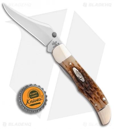 Case Kickstart Mid-Folding Hunter Assisted Knife Jigged Amber Bone (61265AC SS) 6 Case Kickstart Mid-Folding Hunter Assisted Knife Jigged Amber Bone (61265AC SS) - Image 4