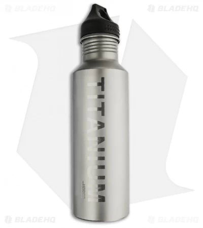 Vargo Titanium Water Bottle 22 Oz (650 Ml) Black Cap 3 Vargo Titanium Water Bottle 22 Oz (650 Ml) Black Cap